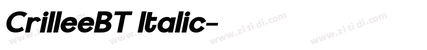 CrilleeBT Italic字体转换